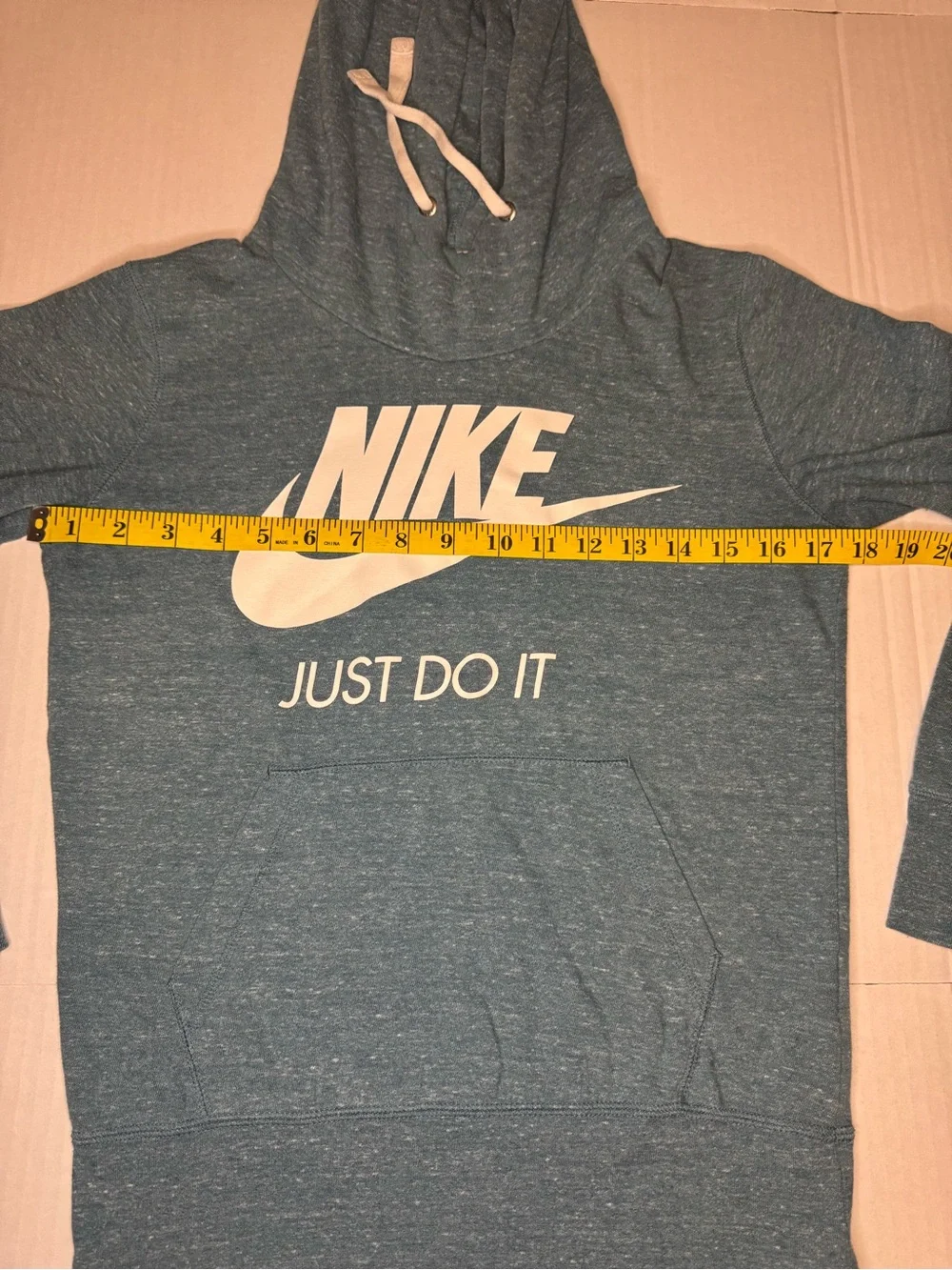 Nike Women's Teal Pullover Hoodie with White Logo